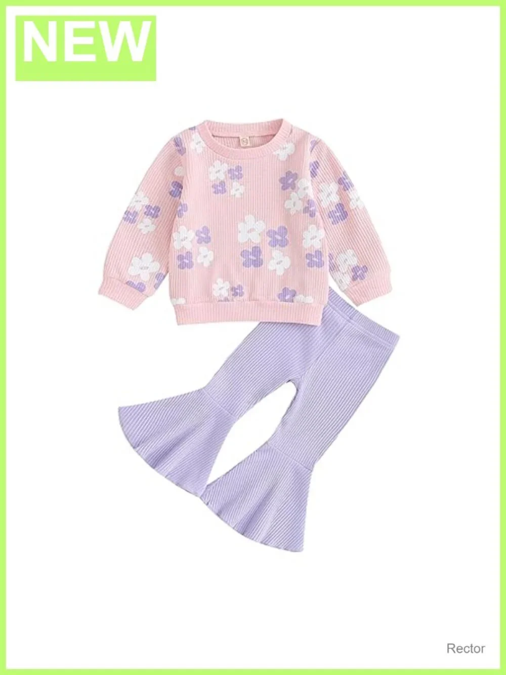 Toddler Girl Floral Sweatshirt & Flare Pants Set